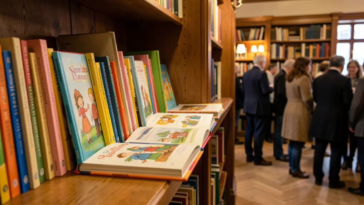 Imagen genérica de libros infantiles en una biblioteca.