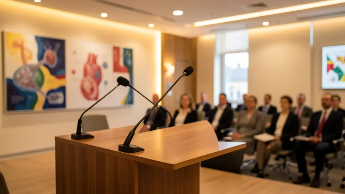 Imatge genèrica d'una sala de conferències mèdica.