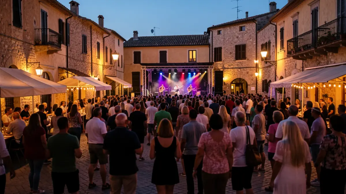 Generic image of a cultural festival in Calella with audience and stage.