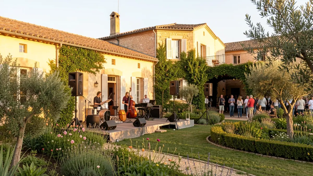 Casa Rull garden in Reus prepared for the Festivalet Jazz.