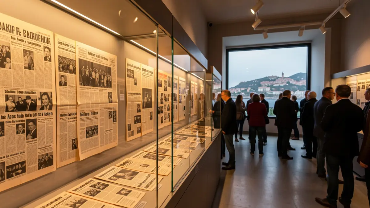 Exposición de portadas históricas de periódicos en el Museo de la Pesca de Palamós.