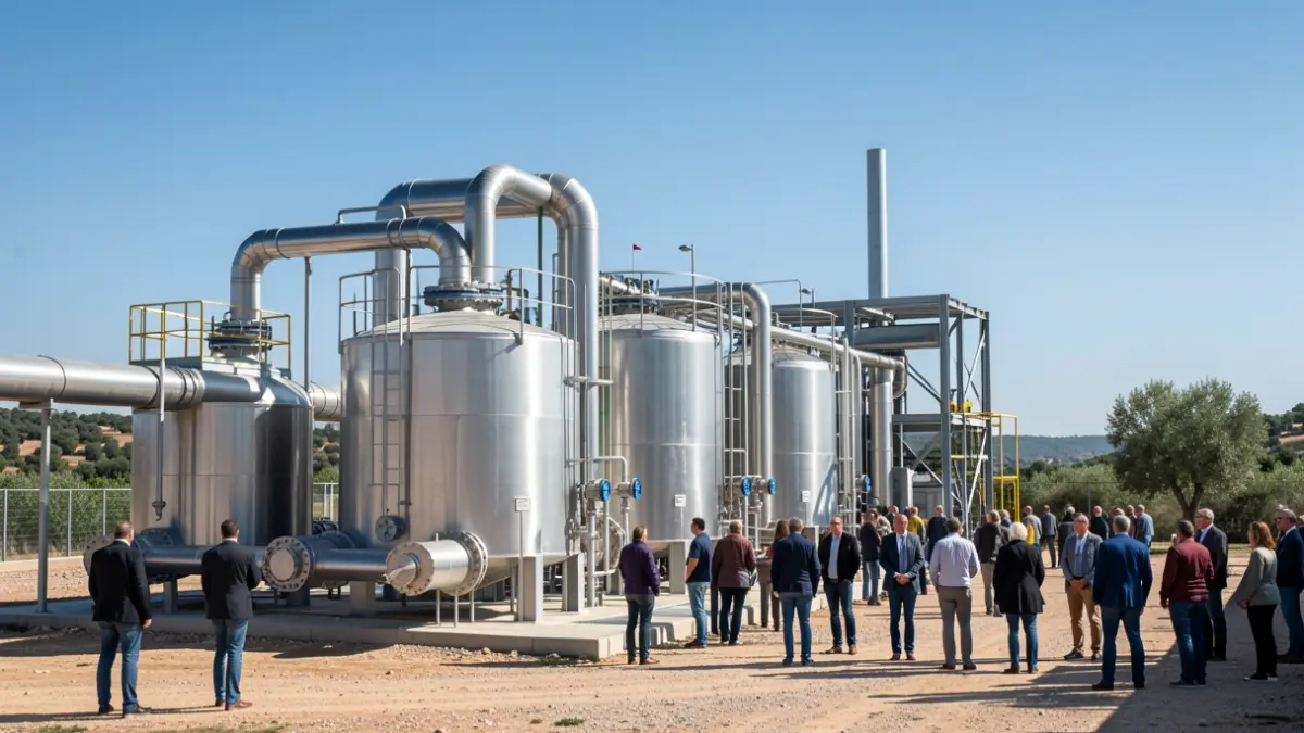 Imatge genèrica d'una planta de tractament d'aigües industrials.
