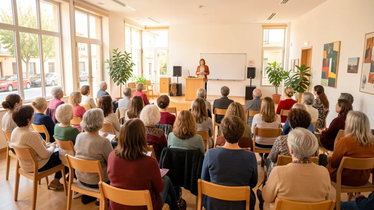 Dones de diferents edats reunides en un centre cívic de Catalunya.