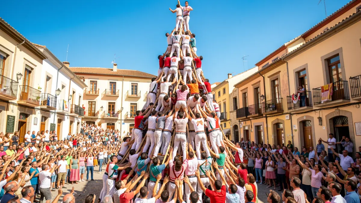 Imagen genérica de castellers construyendo torres humanas en Tarragona.