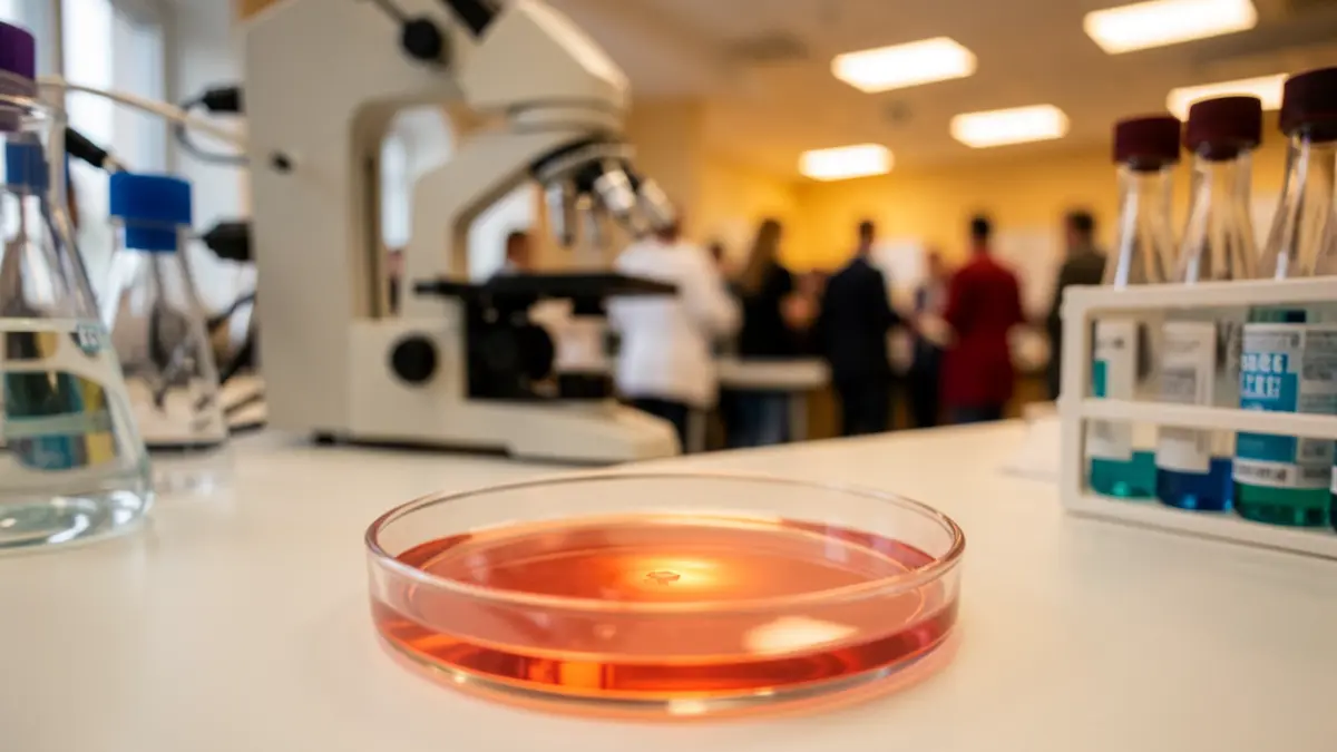 Imatge genèrica de laboratori mèdic amb equipament científic enfocat en la investigació del càncer.