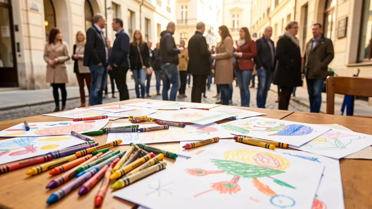 Imagen genérica de actividades infantiles y materiales de arte.