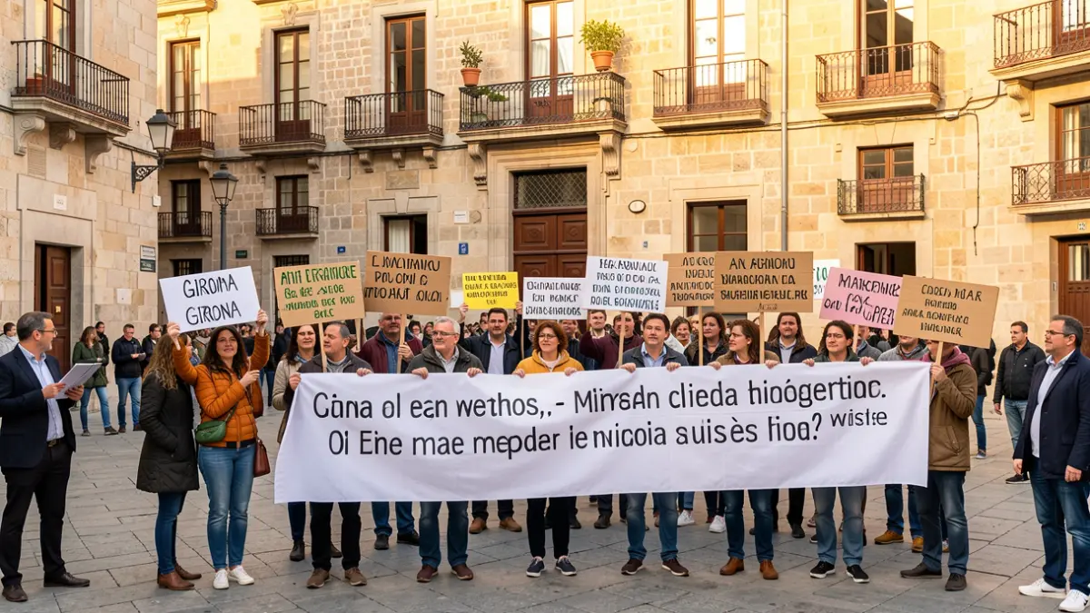 Concentració ciutadana a Girona per reclamar el compliment de la llei de colònies felines.