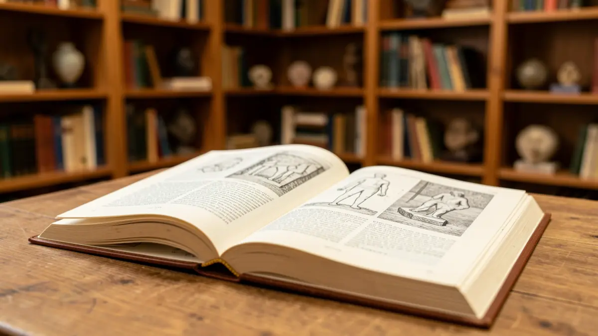 Detall d'un llibre obert amb diagrames arqueològics.