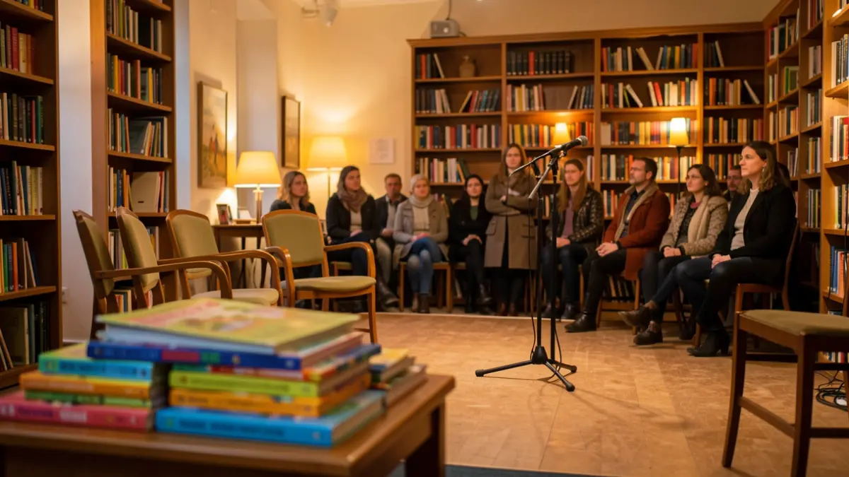 Espacio de actividad infantil en una biblioteca.