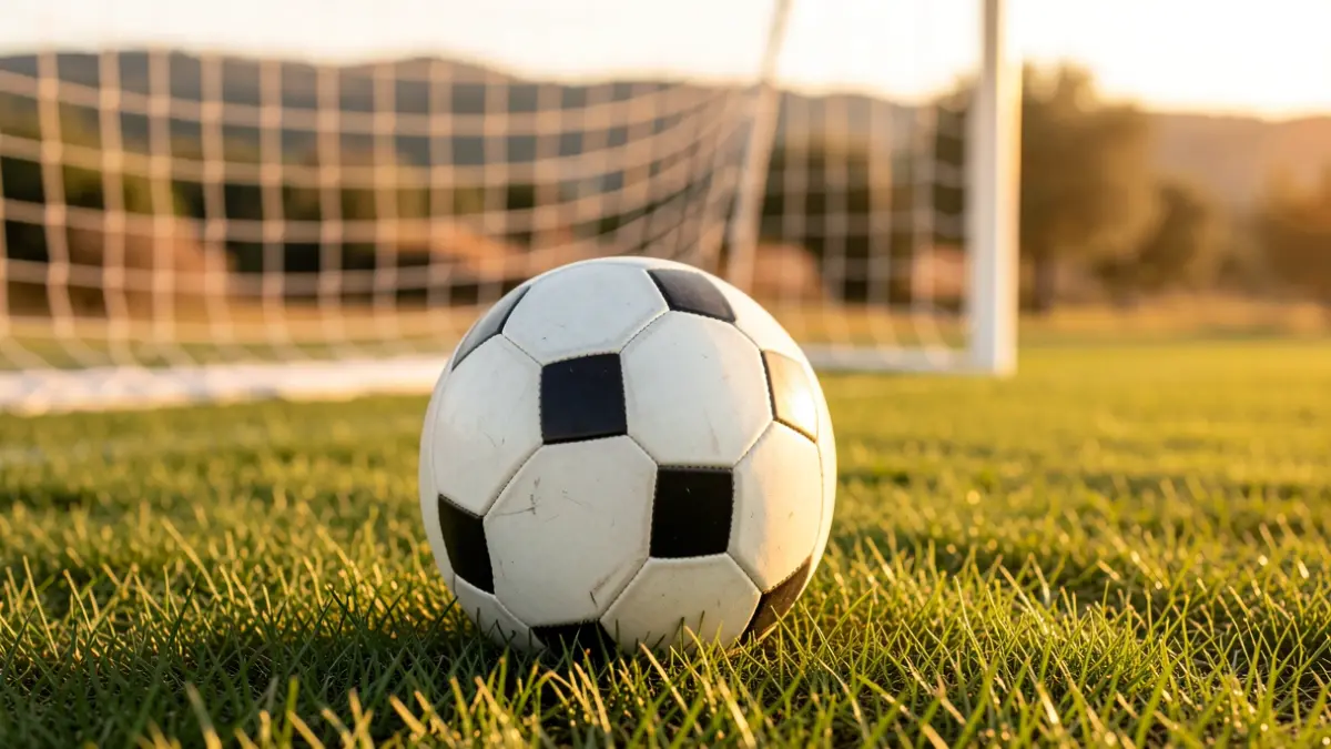 Generic image of a soccer ball on grass.