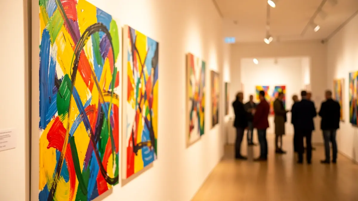 Imatge genèrica d'una exposició d'art abstracte en una galeria.