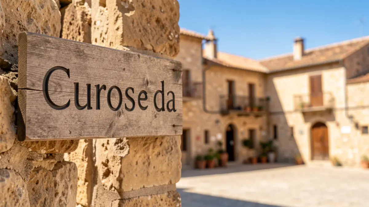 Generic image of a Catalan language course sign in a Mediterranean setting.
