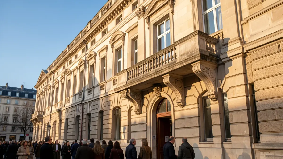 Imatge genèrica d'un edifici oficial amb balcó i llum solar.