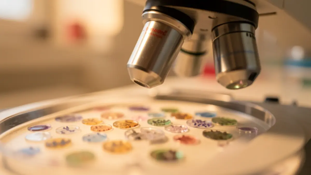 Generic image of a microscope with biological cells.