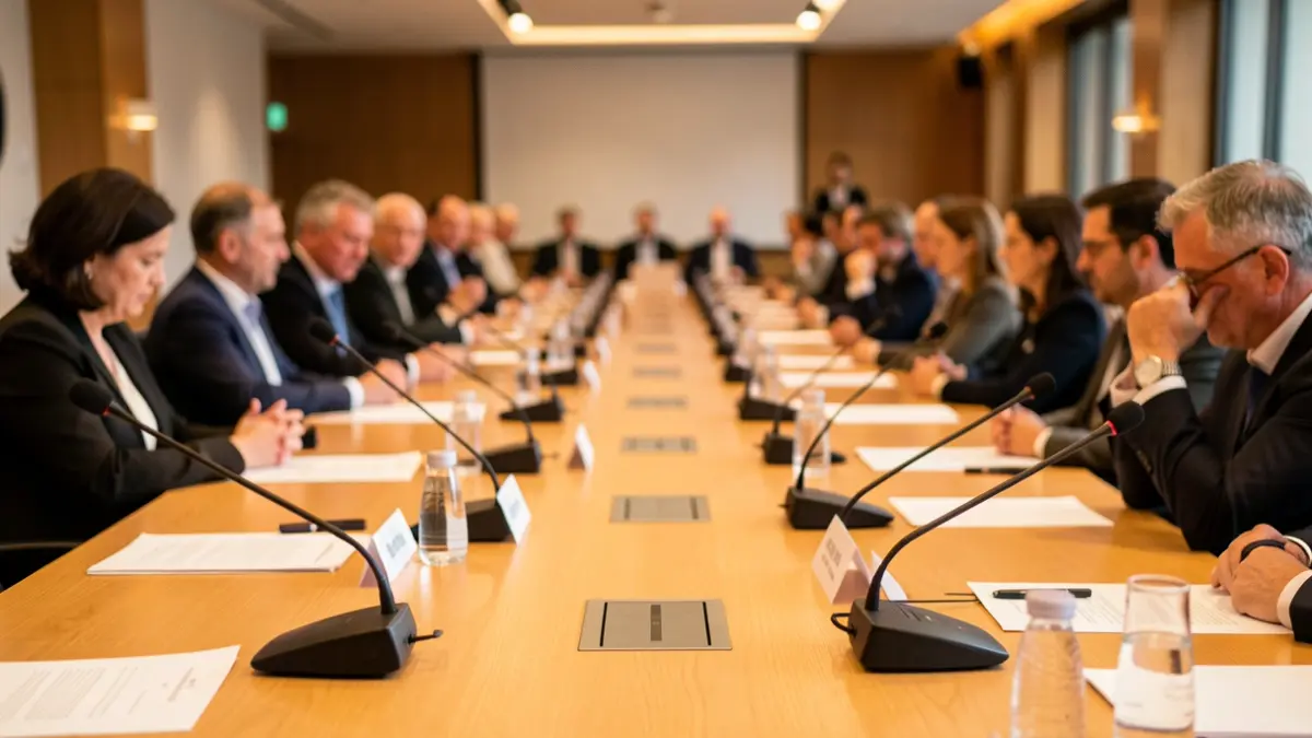 Imatge genèrica d'una sala de conferències per a una jornada financera.