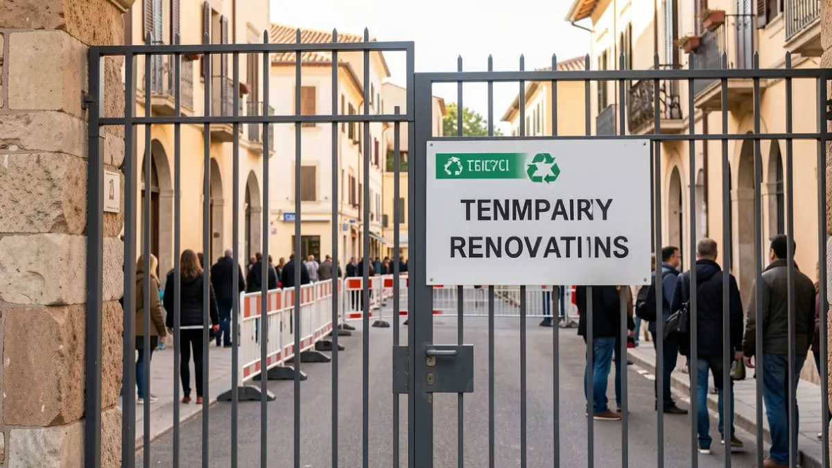 Imatge genèrica d'una deixalleria tancada per obres.