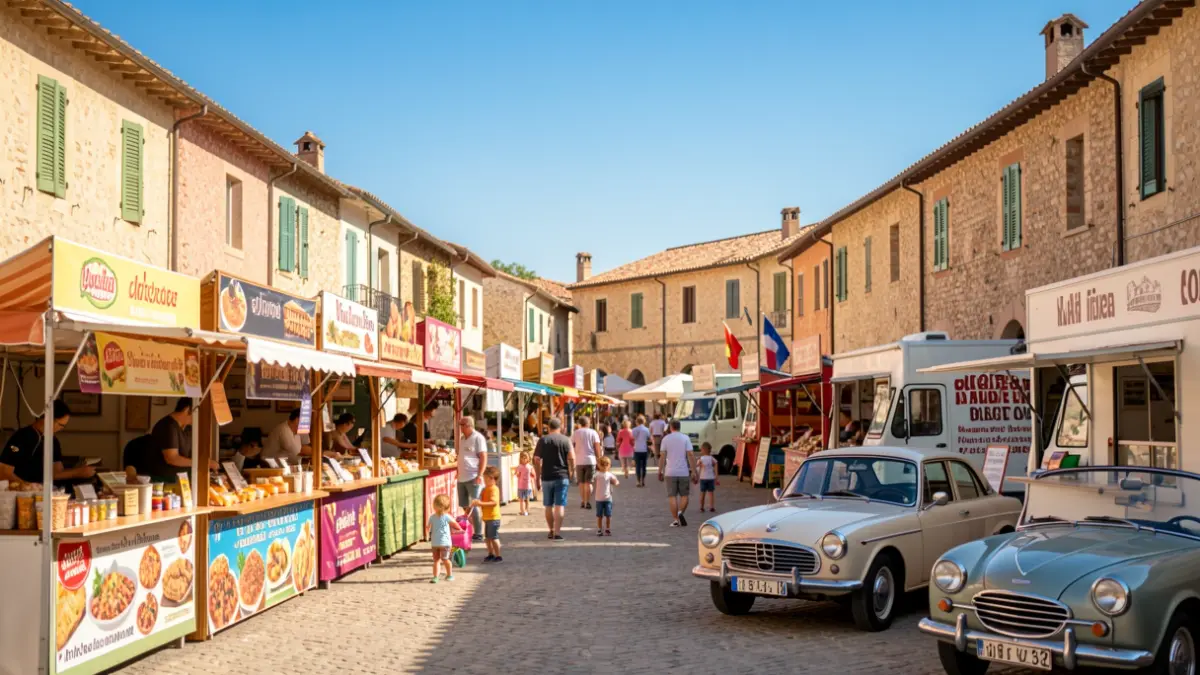 Generic image of a local fair with diverse activities and exhibitors.