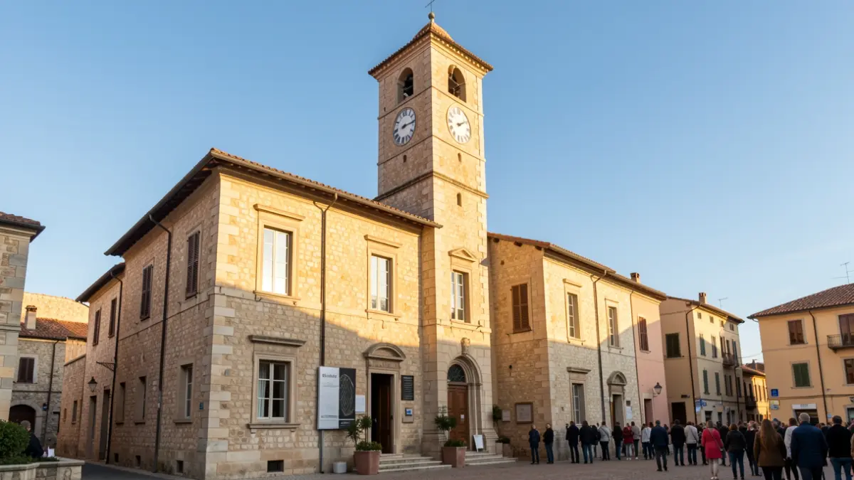 Generic image of a Mediterranean town hall facade.