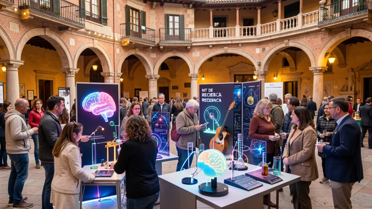 Imatge genèrica de la Nit de la Recerca amb científics i públic interactuant amb exposicions.