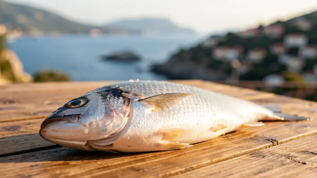 Generic image of local seafood in a Mediterranean setting.