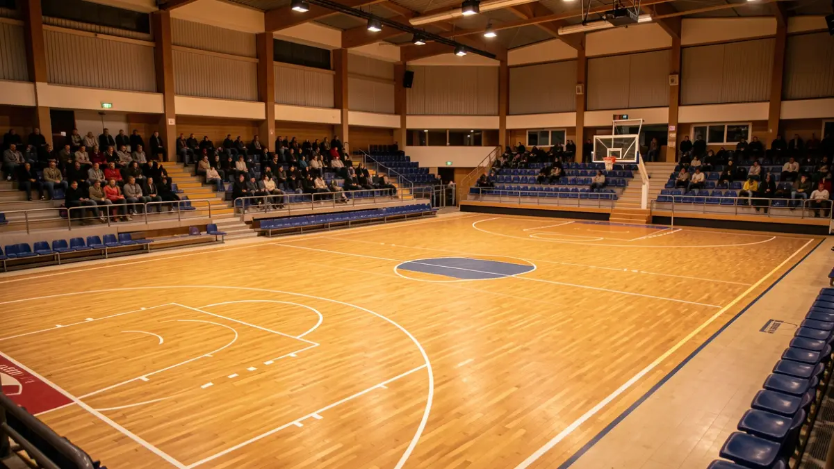 Generic image of an empty sports hall.