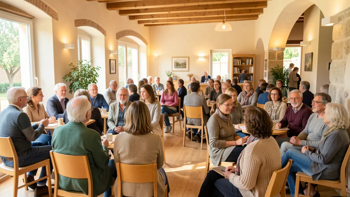 Generic image of diversity and community in a public space.