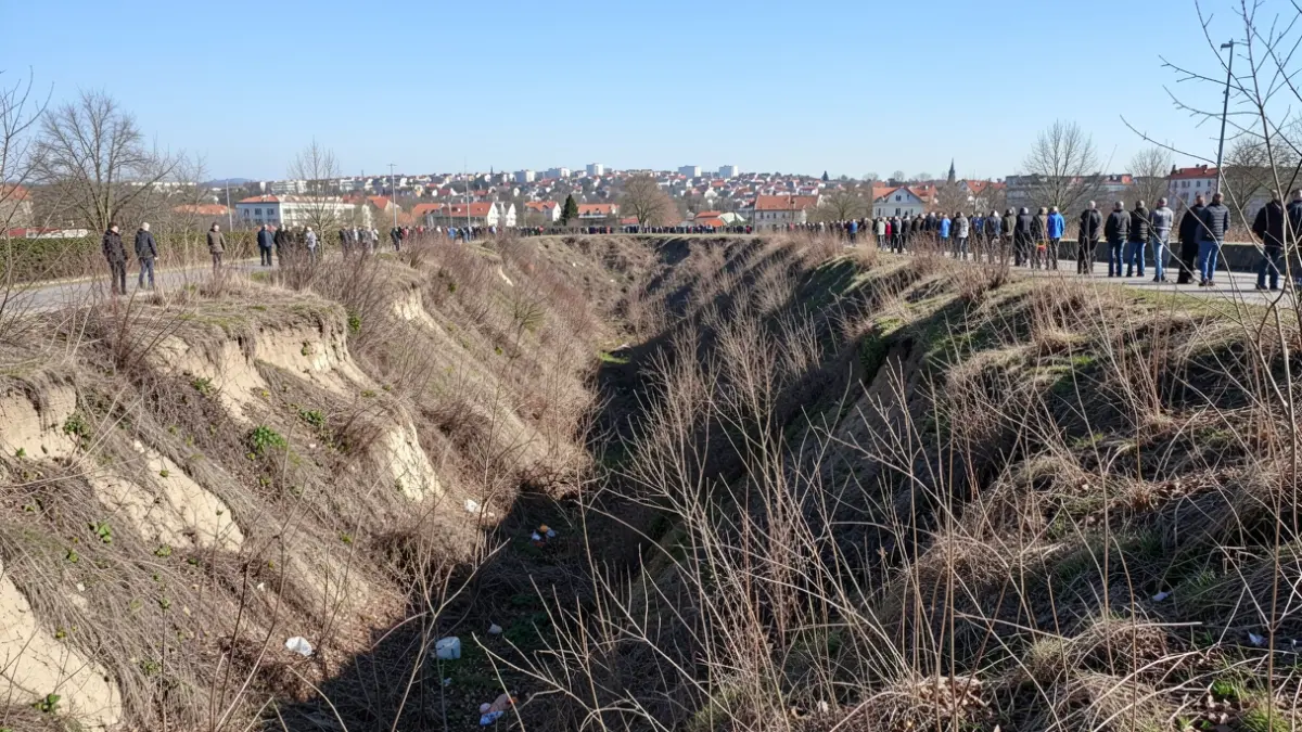 Barranc sec i descuidat a prop d'una zona urbanitzable a l'Aldea.