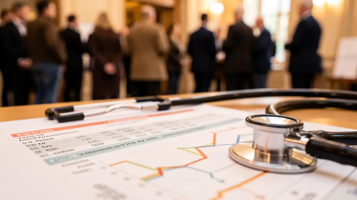 Generic image of a medical report with a stethoscope.
