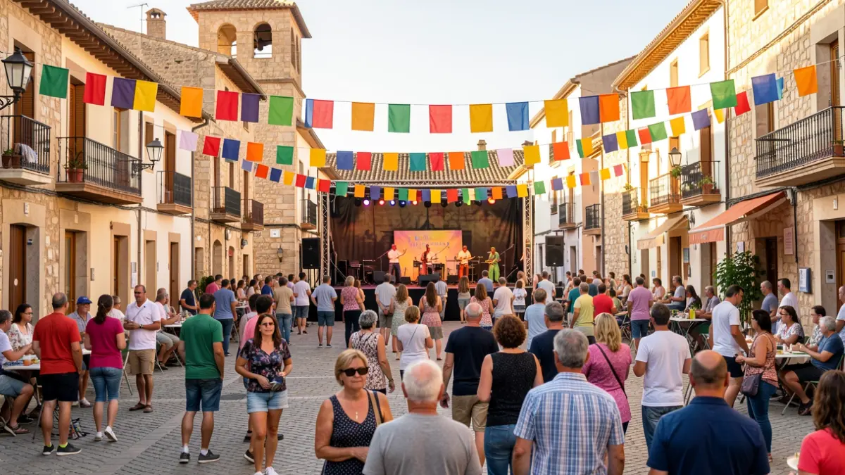 Generic image of a town festival in Les Masies de Roda with outdoor activities.