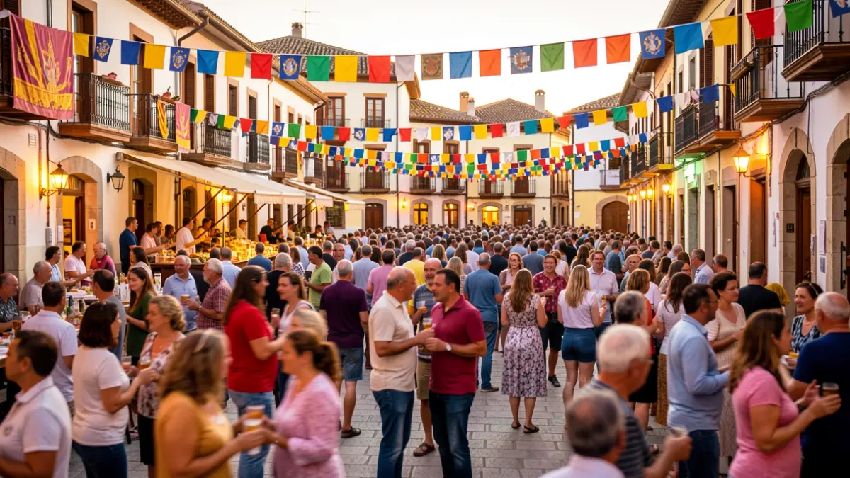 Imatge genèrica d'una festa major a un poble català amb ambient festiu.