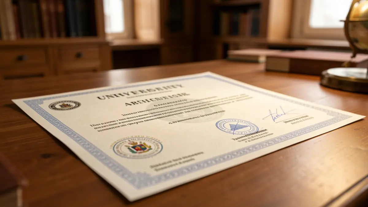Certificat d'acreditació institucional d'una universitat.