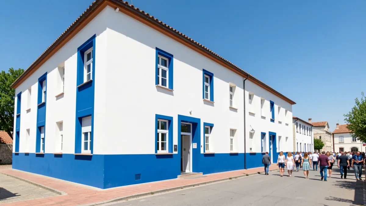 Generic image of the exterior of a renovated school building.