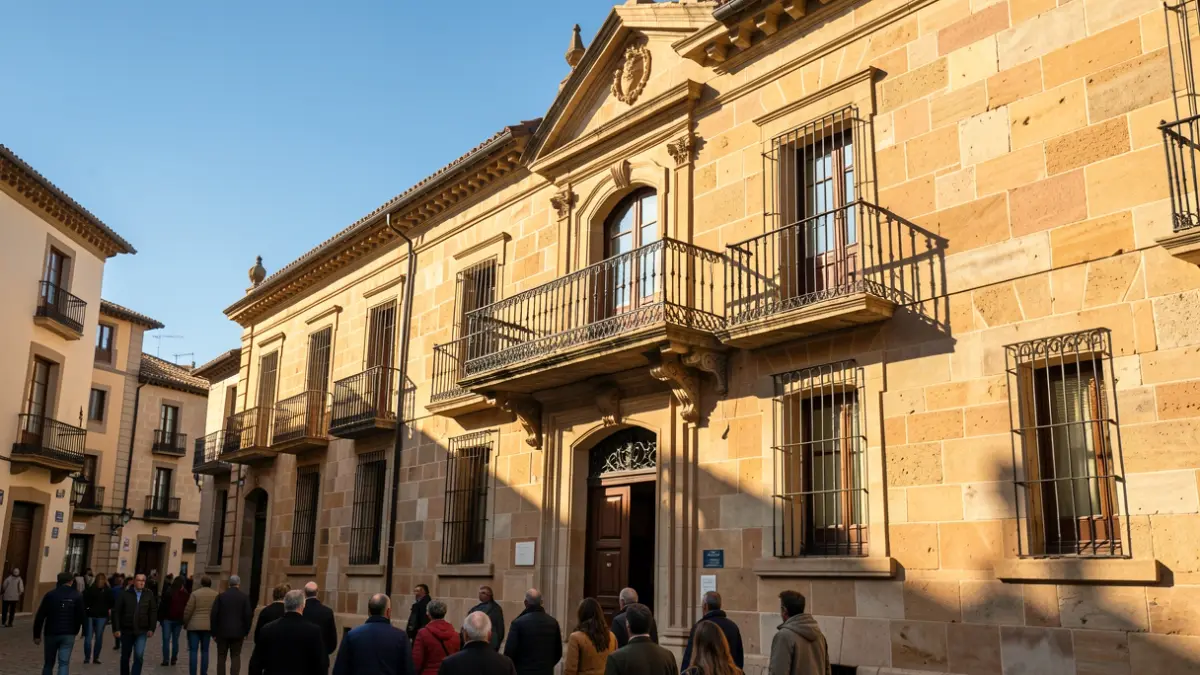 Imagen genérica de la fachada de un ayuntamiento catalán con balcón.