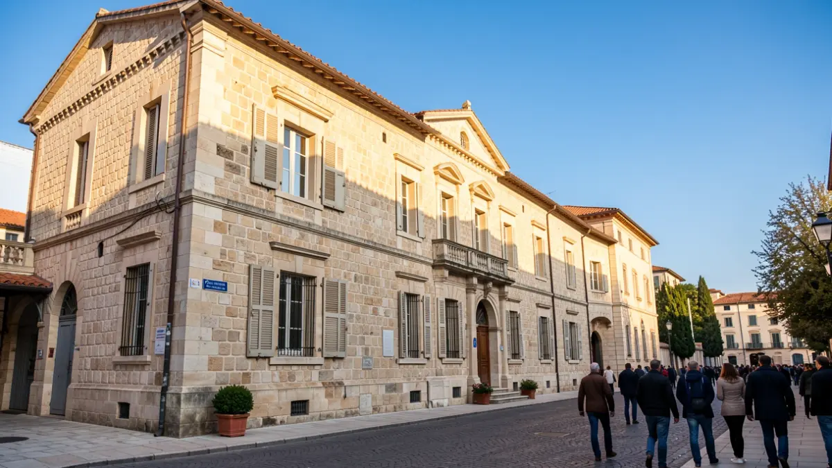 Imatge genèrica de la façana d'un hospital històric amb arquitectura de pedra.