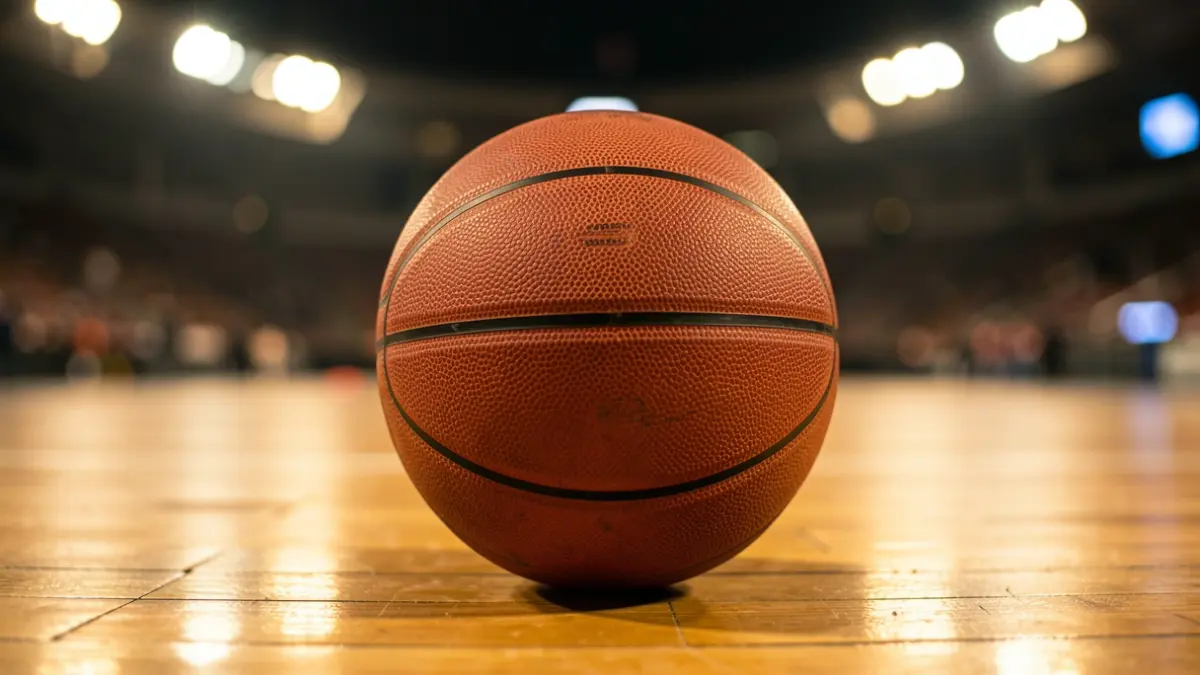 Imagen genérica de un balón de baloncesto en la cancha.