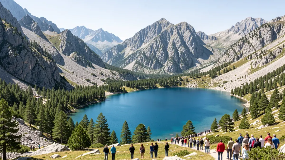 Aigüestortes i Estany de Sant Maurici National Park in Catalunya.