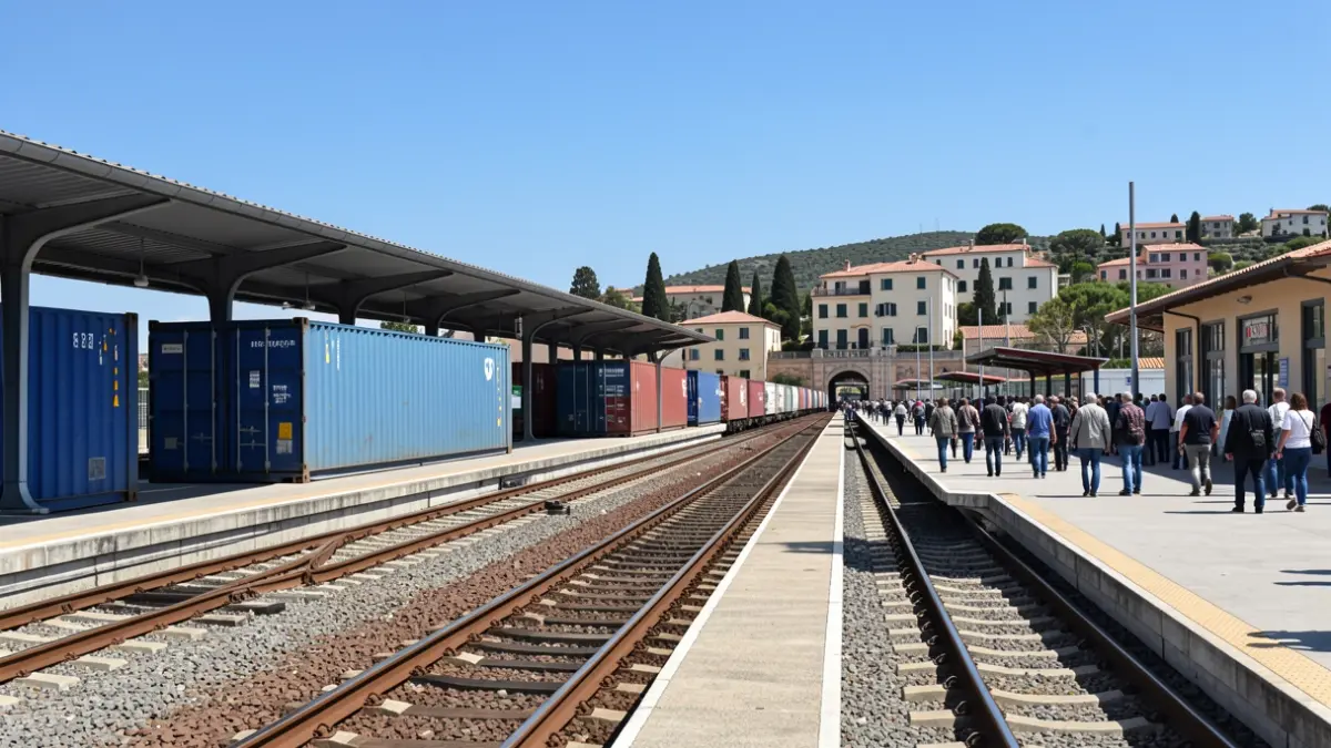 Generic image of a railway freight station in Catalunya.