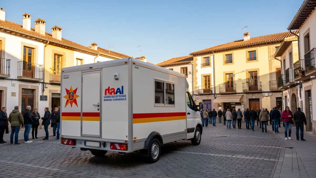 Oficina mòbil de la Generalitat a Sanaüja.