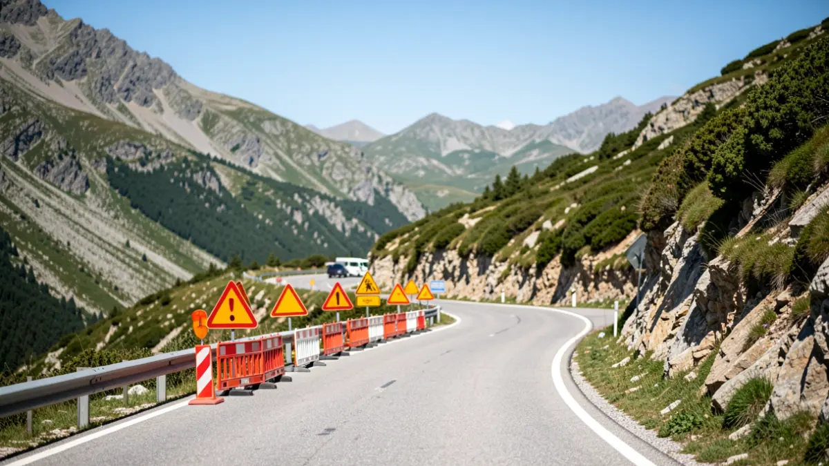 Generic image of the C-28 road at the Bonaigua pass with traffic closures due to works.
