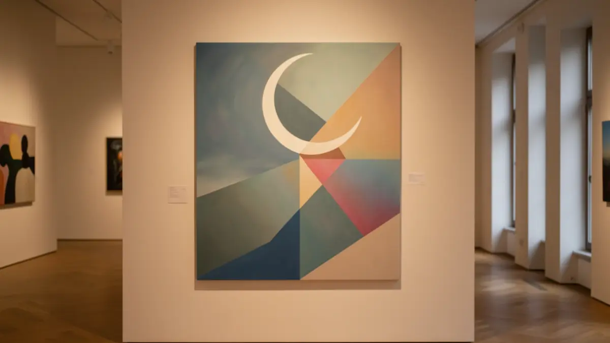 Imatge genèrica d'una exposició d'art abstracte.