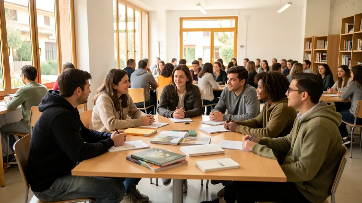 Joves i mentors participant en el projecte Mentora a Mollet del Vallès.