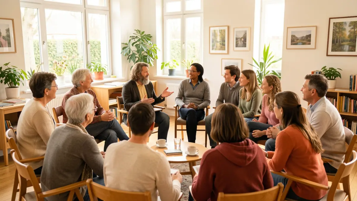 Group of people participating in a Xerrem program session to learn Catalan and foster social cohesion.