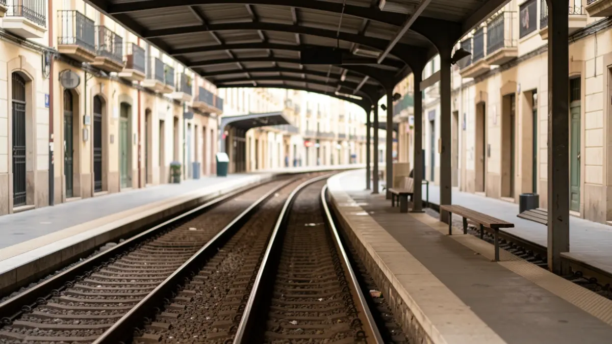 Imatge genèrica d'una andana de metro buida a Barcelona.