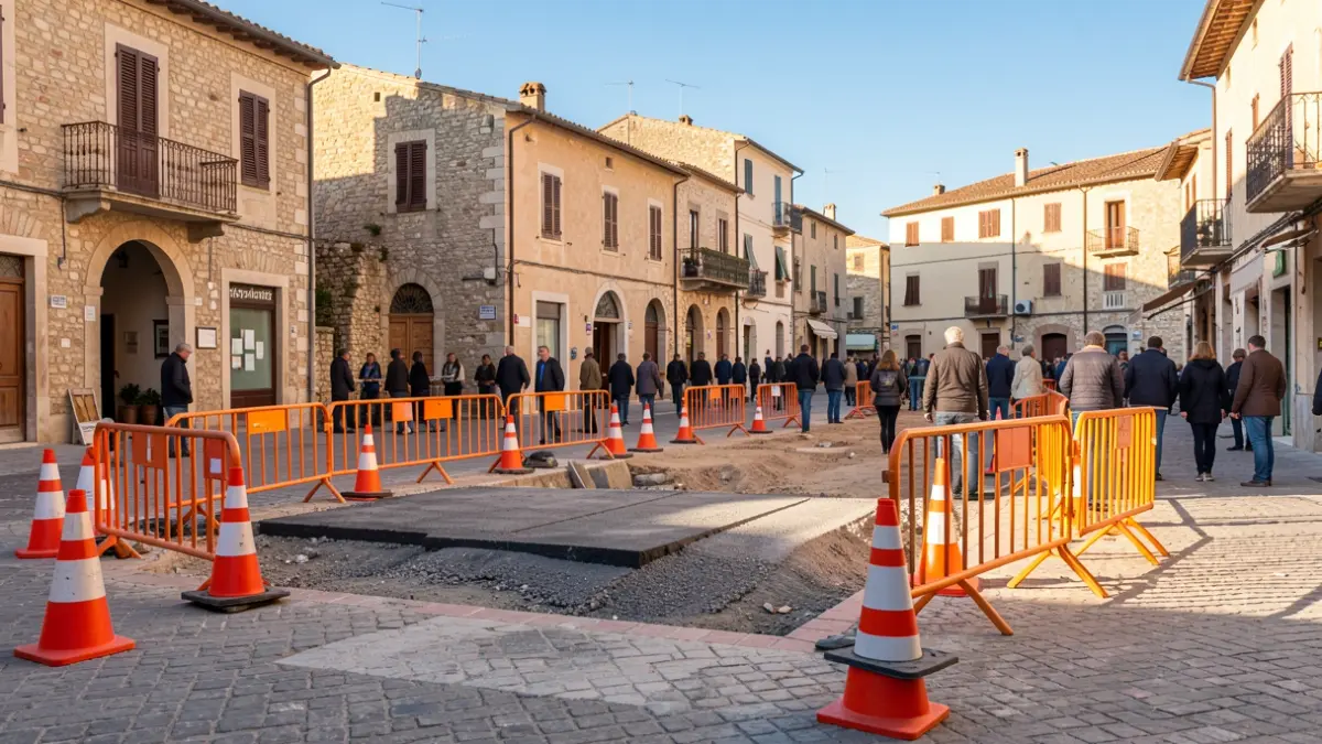 Obres de millora del paviment al carrer d’Agoders i a la plaça d’Anselm Clavé de Tàrrega.