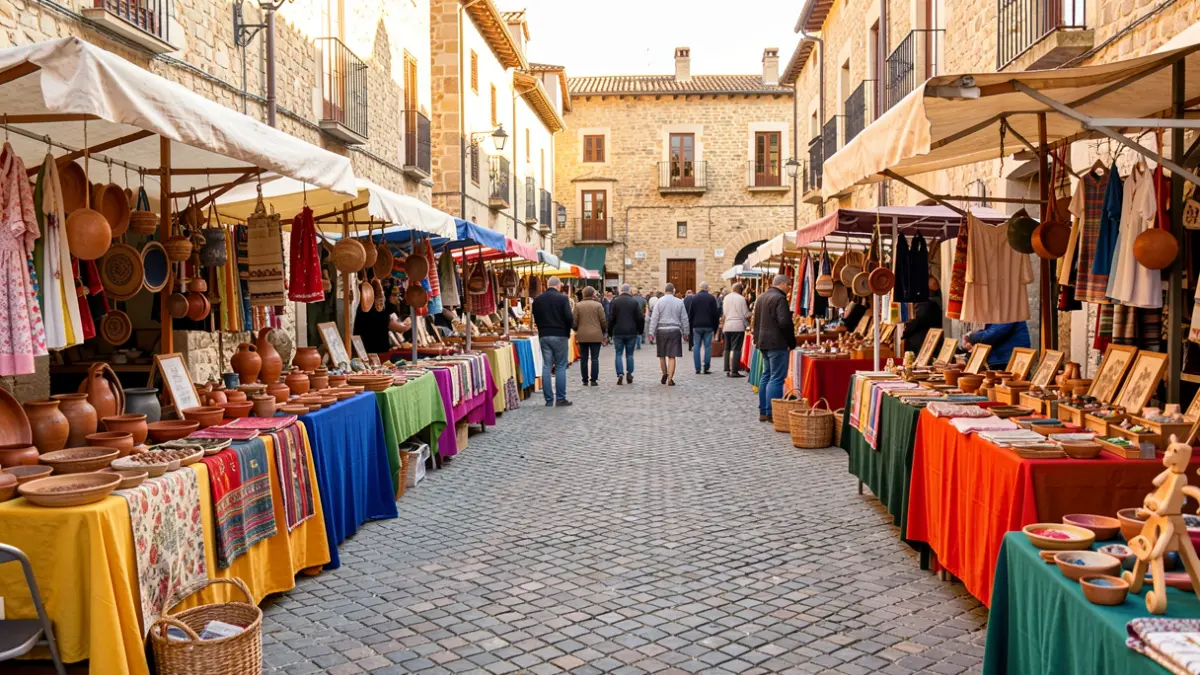 Imatge genèrica d'una fira artesana a Catalunya amb parades de productes fets a mà.