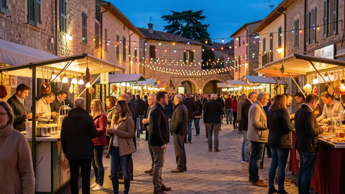 Imatge genèrica d'una festa major amb barraques i llums.