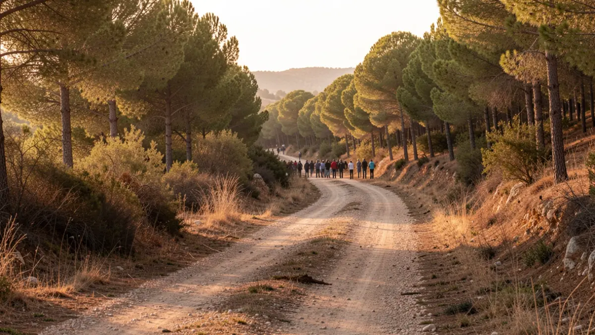 Camí forestal a Òdena amb vegetació controlada per prevenir incendis.