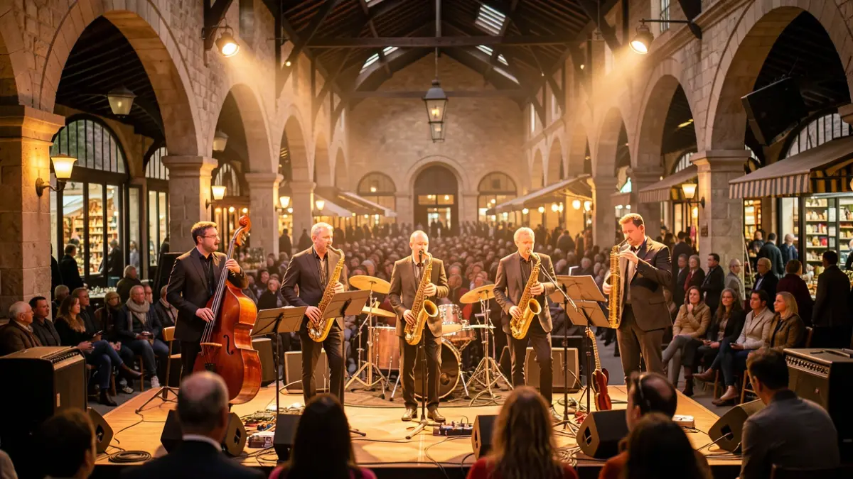 Imatge genèrica d'un concert de jazz en un espai històric.