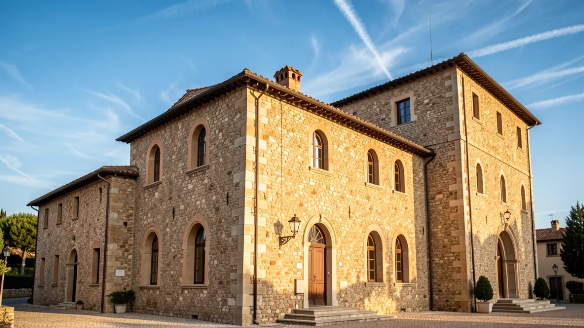 Exterior view of the Castell del Fang in Piera.