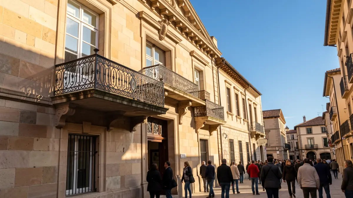 Imagen genérica de la fachada de un ayuntamiento catalán con balcón.
